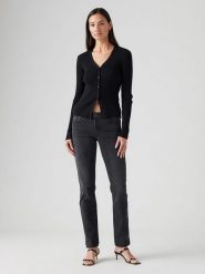 Levi's Dżinsy - Skinny fit - w kolorze czarnym rozmiar: W28/L28. Czarne jeansy Levi's, l, z aplikacjami, klasyczne. Za 210.81 zł.