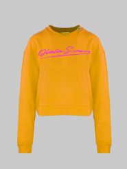 Plein Sport Bluza w kolorze pomarańczowym rozmiar: XS. Pomarańczowe bluzy bez kaptura Plein Sport, xs, bez wzorów, z bawełny, bez kaptura. Za 127.95 zł.