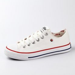 Białe tekstylne trampki damskie Lee Cooper 0875l. Białe trampki Lee Cooper, bez wzorów, z tkaniny, bez zapięcia. Za 129.98 zł.