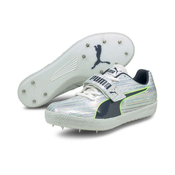 Buty Puma evoSPEED High Jump 8 SP. Białe buty do biegania Puma, bez wzorów, z syntetyku, bez zapięcia, do biegania. Za 543.90 zł.