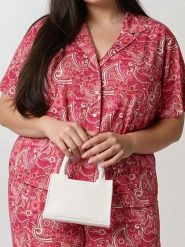 Koszula z krótkim rękawem - różowy. Czerwone koszule Sinsay, l, bez wzorów, bez kołnierzyka, plus size, bez ramiączek. Za 59.99 zł.