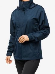 Kurtka przeciwdeszczowa damska Vaude Escape Light Jacket. Niebieskie kurtki przeciwdeszczowe Vaude, na wiosnę, xs, bez wzorów, bez kaptura, trekkingowe. Za 362.99 zł.