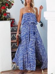 LA Angels Sukienka w kolorze niebiesko-kremowym rozmiar: S. Niebieskie sukienki LA Angels, na imprezę, s, bez wzorów, bez kołnierzyka, bez ramiączek, maxi. Za 144.24 zł.