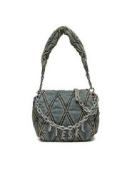 Diesel Torebka Charm-D X09597P5570 Niebieski. Niebieskie torebki klasyczne Diesel, bez wzorów, z materiału, bez dodatków. Za 1,509.00 zł.