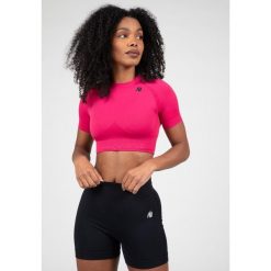 Whitney Bezszwowe Crop Top - Różowy. Czerwone topy GORILLA WEAR, bez wzorów, bez kołnierzyka, bez ramiączek. Za 193.00 zł.