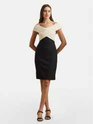 LAUREN RALPH LAUREN Sukienka koktajlowa 253963476001 Czarny Slim Fit. Czarne sukienki Lauren Ralph Lauren, bez wzorów, z syntetyku, wizytowe, bez kołnierzyka, bez ramiączek. Za 819.99 zł.