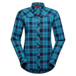 Koszula flanelowa damska La Sportiva Rambler. Niebieskie koszule La Sportiva, s, bez wzorów, z bawełny, bez kołnierzyka, bez ramiączek. Za 414.00 zł.