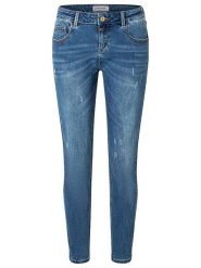 Timezone Dżinsy "Florence" - Slim fit - w kolorze niebieskim rozmiar: W27/L30. Niebieskie jeansy Timezone, l, z aplikacjami, klasyczne. Za 123.82 zł.