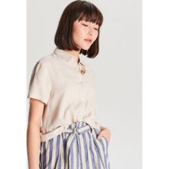 Krótka koszula z wiskozy - Beżowy. Koszule marki Cropp. Za 49.99 zł.