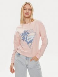 Guess Bluza W4GQ11 KBK32 Różowy Relaxed Fit. Czerwone bluzy Guess, l, z aplikacjami, z bawełny, bez kaptura. Za 199.99 zł.