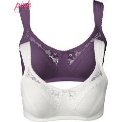 Piżama ze spodniami 3/4 bonprix czerwień granatu z nadrukiem. Czerwone biustonosze bonprix, bez wzorów, z bawełny, bez kołnierzyka, bez ramiączek. Za 59.99 zł.