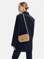 Patrizia Pepe Torebka 8B0231 L061 Beżowy. Brązowe listonoszki Patrizia Pepe, bez wzorów, ze skóry, bez dodatków. Za 669.99 zł.