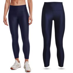 Legginsy sportowe damskie Under Armour szybkoschnące treningowe. Niebieskie bielizna termoaktywna damska Under Armour, bez wzorów, sportowe. Za 154.99 zł.