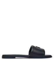 Tommy Hilfiger Klapki Th Logo Hardware Leather Mule FW0FW09292 Granatowy. Niebieskie klapki Tommy Hilfiger, bez wzorów, ze skóry, bez obcasa, bez zapięcia. Za 369.99 zł.