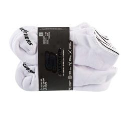 Skarpetki sportowe dla dorosłych 6pk Unisex 1/2 Terry Crew. Białe skarpetki Skechers, bez wzorów, z bawełny. Za 59.99 zł.