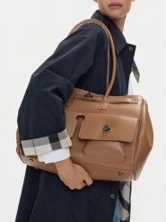 GINO ROSSI Torebka EO-CLOVER-X10167 Beżowy. Brązowe shopper bag Gino Rossi, bez wzorów, ze skóry, bez dodatków. Za 399.99 zł.