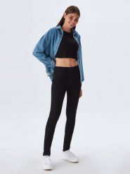 LTB Dżinsy "Amy" - Skinny fit - w kolorze czarnym rozmiar: W25. Czarne jeansy LTB, z aplikacjami, klasyczne, z podwyższonym stanem. Za 52.92 zł.