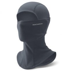 Czapka z daszkiem na zewnątrz, wiatroszczelna, kominiarka, osłona na szyję. Szare czapki z daszkiem ROCKBROS, na jesień, bez wzorów, z elastanu, sportowe. Za 63.60 zł.