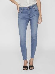 Vila Jeansy Sarah 14094341 Niebieski Skinny Fit. Niebieskie jeansy Vila, s, bez wzorów, z bawełny. Za 131.00 zł.