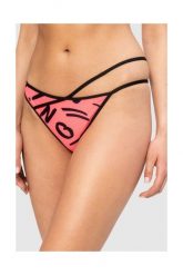 MOSCHINO Różowy dół od bikini w litery. Czerwone bikini MOSCHINO, bez wzorów. W wyprzedaży za 199.99 zł.