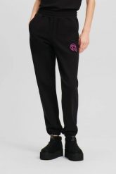 KARL LAGERFELD Czarne spodnie dresowe damskie Ikonik 2.0 Jelly. Czarne spodnie dresowe KARL LAGERFELD, bez wzorów, z dresówki. W wyprzedaży za 539.99 zł.