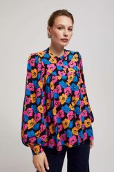 Koszula w kwiaty czarna. Czarne koszule MOODO, m, bez wzorów, z wiskozy, bez kołnierzyka, bez ramiączek. W wyprzedaży za 23.99 zł.