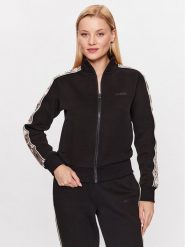 Guess Bluza V2YQ16 KB3P2 Czarny Regular Fit. Czarne bluzy Guess, l, z aplikacjami, z bawełny, bez kaptura. Za 279.99 zł.