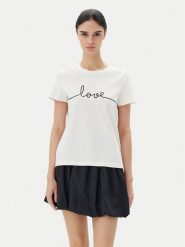 Vero Moda T-Shirt Kami 10332587 Biały Relaxed Fit. Białe t-shirty Vero Moda, m, bez wzorów, z bawełny, bez kołnierzyka, bez ramiączek. Za 59.99 zł.