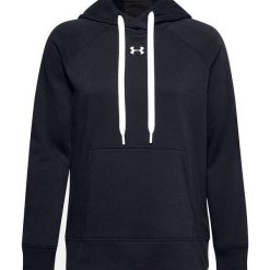 Bluza damska Under Armour Rival Fleece Hb Hoodie czarna. Białe bluzy Under Armour, l, bez wzorów, bez ramiączek, bez kaptura. Za 333.06 zł.