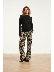 Smashed Lemon Spodnie w kolorze czarno-beżowym rozmiar: L. Brązowe spodnie materiałowe Smashed Lemon, bez wzorów, z materiału. Za 165.99 zł.