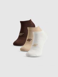 4F Skarpetki stopki (3-pack) damskie - multikolor 39-42. Skarpetki 4f, bez wzorów, z bawełny. Za 49.99 zł.