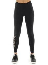 Leone 1947 Legginsy damskie ze stretchem Baumwolle mit goldenen Nieten. Czarne legginsy LEONE 1947 APPAREL, bez wzorów, z bawełny. Za 206.29 zł.