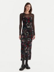 Desigual Sukienka codzienna Cassidy 25WWVK11 Czarny Slim Fit. Czarne sukienki Desigual, na co dzień, xl, bez wzorów, z syntetyku, bez kołnierzyka, bez ramiączek, proste. Za 309.99 zł.