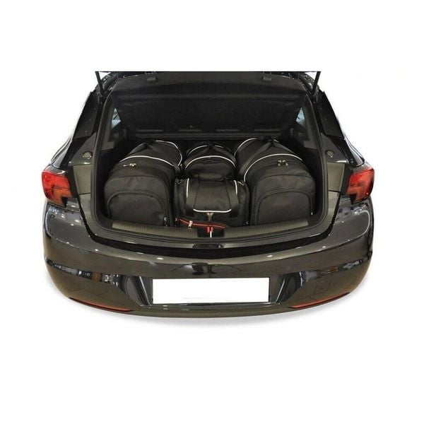 Torby Do Bagażnika Opel Astra 5 Hatchback 2015-2021 4Szt Kjust. Czarne torby podróżne KJUST, bez wzorów. Za 1,196.00 zł.