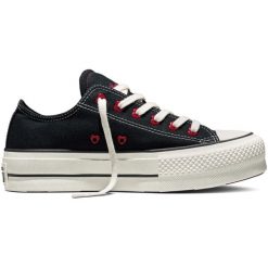 Buty sportowe Converse Chuck Taylor All Star Lift. Czarne buty sportowe lifestyle Converse, bez wzorów, retro, bez zapięcia. Za 393.30 zł.