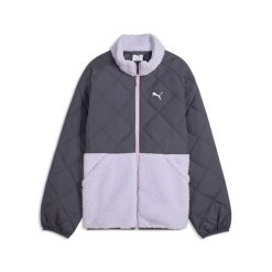 Młodzieżowa pikowana kurtka o luźnym kroju PUMA. Niebieskia kurtki Puma, m, bez wzorów, z materiału, klasyczne, bez kaptura. Za 279.00 zł.