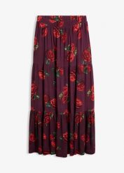 Spódnica z dżerseju z miękkiej mieszanki wiskozy. Czerwone spódnice bonprix, bez wzorów, z dżerseju, maxi. Za 139.99 zł.