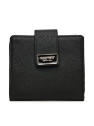 Nine West Portfel CEO-NW-W1-008-SS26 Czarny. Czarne portfele Nine West, bez wzorów, z materiału. Za 69.99 zł.