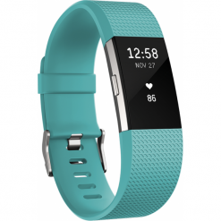 Fitbit Charge 2 - turkusowy, L. Niebieskie zegarki sportowe Fitbit. Za 709.00 zł.