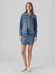 Vero Moda Kurtka dżinsowa w kolorze niebieskim rozmiar: XS. Niebieskie kurtki Vero Moda, xs, bez wzorów, z bawełny, bez kaptura. Za 113.99 zł.