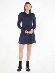 TOMMY JEANS Sukienka w kolorze granatowym rozmiar: XL. Niebieskie sukienki Tommy Jeans, xl, bez wzorów, z jeansu, bez kołnierzyka, bez ramiączek, mini. Za 158.47 zł.