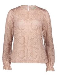 Kaffe Bluzka w kolorze jasnoróżowym rozmiar: 36. Różowe bluzki Kaffe, bez wzorów, z koronki, bez kołnierzyka, bez ramiączek. Za 74.11 zł.