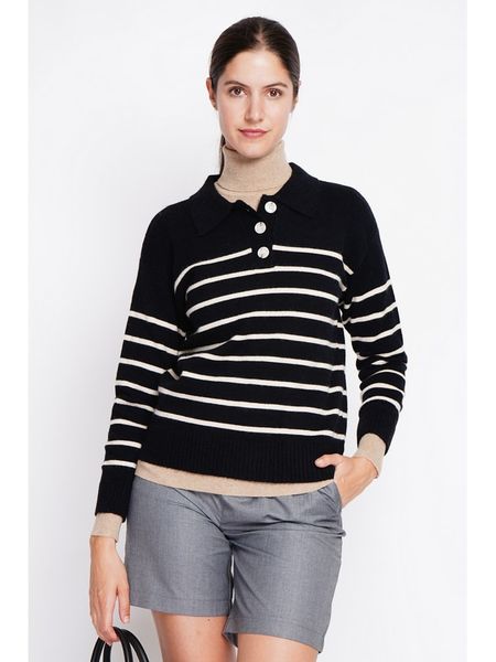 ASSUILI Sweter w kolorze czarno-białym rozmiar: 40. Białe swetry Assuili, bez wzorów, klasyczne, bez ramiączek. Za 113.99 zł.