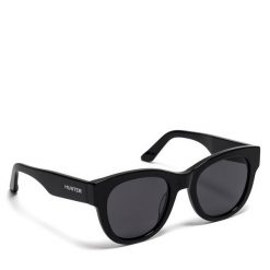 Okulary przeciwsłoneczne Hunter. Czarne okulary przeciwsłoneczne Hunter, bez wzorów. Za 129.99 zł.