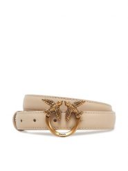 PINKO Pasek Damski Love Berry H2 Belt PE 25 PLT01 100143 A0F1 Beżowy. Brązowe paski Pinko, bez wzorów, ze skóry. Za 429.99 zł.