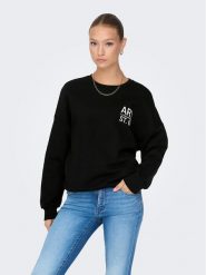 ONLY Bluza 15275525 Czarny Box Fit. Czarne bluzy ONLY, m, bez wzorów, z syntetyku, bez kaptura. Za 189.99 zł.