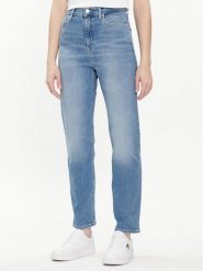 Tommy Jeans Jeansy Julie DW0DW17615 Niebieski Straight Fit. Niebieskie jeansy Tommy Jeans, bez wzorów, z bawełny. Za 319.99 zł.