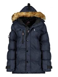 Canadian Peak Kurtka zimowa "Bukka" w kolorze granatowym rozmiar: M. Niebieskie kurtki Canadian Peak, na zimę, m, z aplikacjami, z puchu, bez kaptura. Za 242.13 zł.