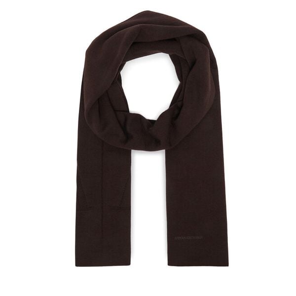 Szalik Armani Exchange. Brązowe szaliki i kominy Armani Exchange, bez wzorów. Za 429.99 zł.