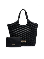 LOVE MOSCHINO Torebka JC4292PP0PK1200A Czarny. Czarne shopper bag Love Moschino, bez wzorów, ze skóry, bez dodatków. Za 1,829.00 zł.